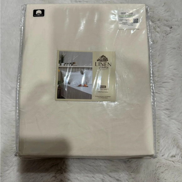 Linen Home King Fitted Sheet
Cream 100% Percent Cotton King - Picture 4 of 4